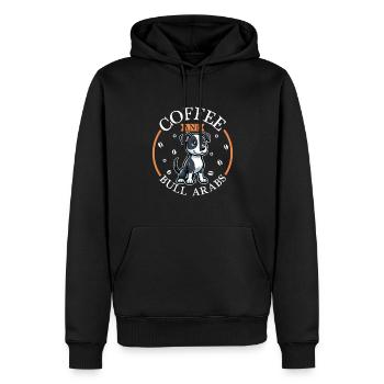 Café et Bull Arab - Sweat à capuche Premium bio Homme - noir - Devant - Nico (187cm)