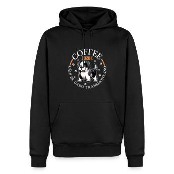 Kaffee und Transmontano - Männer Premium Bio Hoodie - Schwarz - Vorne - Nico (187cm)