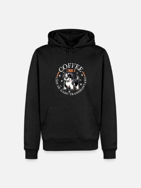 Coffee and Transmontano - Men’s Premium Organic Hoodie - black