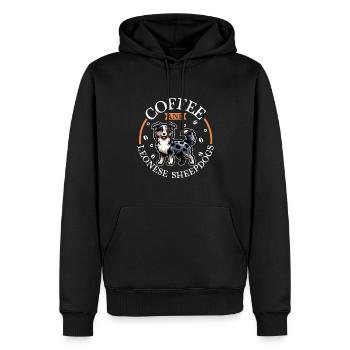 Coffee and Carea Leonés - Men’s Premium Organic Hoodie - black - Front - Nico (187cm)