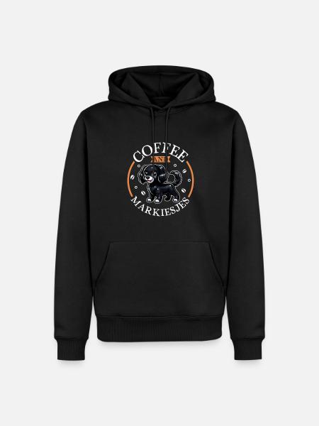 Café et Markiesje - Sweat à capuche Premium bio Homme - noir