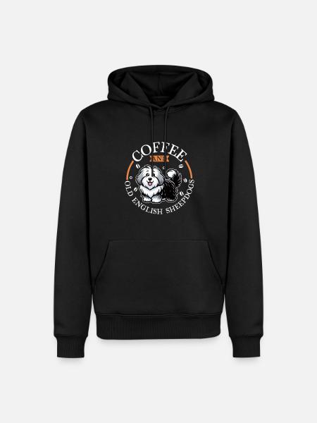 Coffee and Bobtail - Men’s Premium Organic Hoodie - black