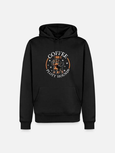 Coffee and Plott Hound - Men’s Premium Organic Hoodie - black