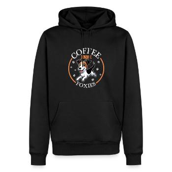 Kaffee und Glatthaar-Foxterrier - Männer Premium Bio Hoodie - Schwarz - Vorne - Nico (187cm)