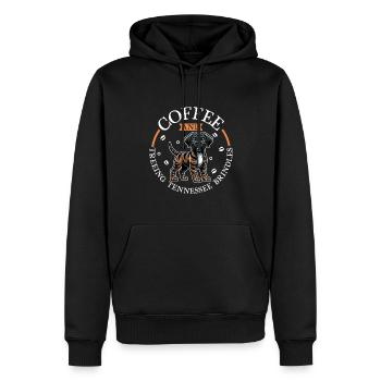 Café et arboriculture Tennessee Bringé - Sweat à capuche Premium bio Homme - noir - Devant - Nico (187cm)