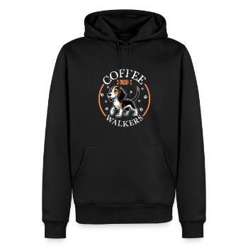 Café et arbre Walker Coonhound - Sweat à capuche Premium bio Homme - noir - Devant - Nico (187cm)