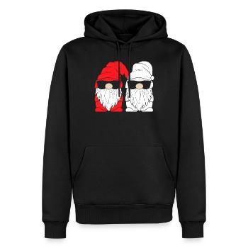 Doppel Santa Gnome Sonnenbrille - Männer Premium Bio Hoodie - Schwarz - Vorne - Nico (187cm)