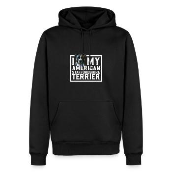 I love my American Staffordshire Terrier - Men’s Premium Organic Hoodie - black - Front - Nico (187cm)