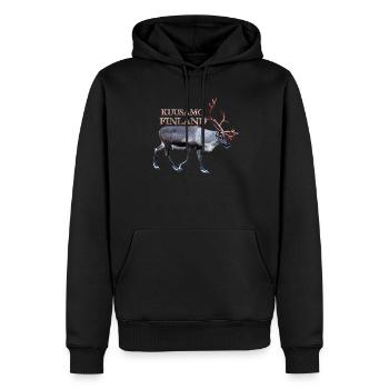 Kuusamo - Männer Premium Bio Hoodie - Schwarz - Vorne - Nico (187cm)