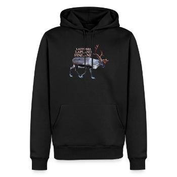 Lapponia - Männer Premium Bio Hoodie - Schwarz - Vorne - Nico (187cm)