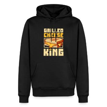 Sandwich au fromage grillé King - Sweat à capuche Premium bio Homme - noir - Devant - Nico (187cm)