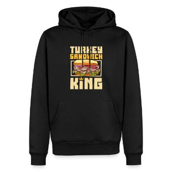 Sandwich à la dinde King - Sweat à capuche Premium bio Homme - noir - Devant - Nico (187cm)