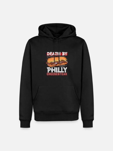 Death by Philly Cheesesteak - Männer Premium Bio Hoodie - Schwarz