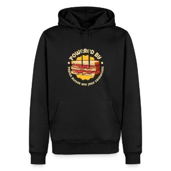 Alimenté par le beurre de cacahuète et le sandwich à la gelée - Sweat à capuche Premium bio Homme - noir - Devant - Nico (187cm)