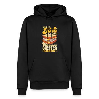 Käse und Thunfisch - Tuna Melt Sandwich - Männer Premium Bio Hoodie - Schwarz - Vorne - Nico (187cm)