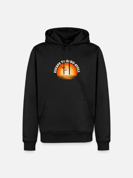 I'm fleeing to Addu Atoll - Men’s Premium Organic Hoodie - black