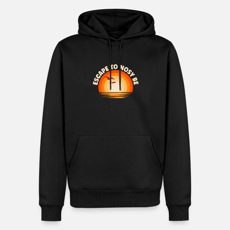 Je fuis vers Nosy Be - Sweat à capuche Premium bio Homme - noir