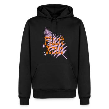 Plant Mama Motif imprimé élégant - Sweat à capuche Premium bio Homme - noir - Devant - Nico (187cm)