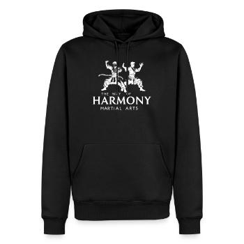 Art martial - Sweat à capuche Premium bio Homme - noir - Devant - Nico (187cm)