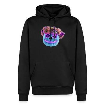 Blüte & Untergang - Männer Premium Bio Hoodie - Schwarz - Vorne - Nico (187cm)