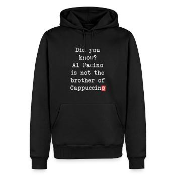 Al Pacino Cappuccino Tasse – lustiges Kaffee-Motiv - Männer Premium Bio Hoodie - Schwarz - Vorne - Nico (187cm)