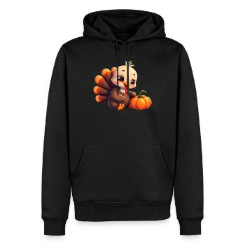 Thanksgiving Truthahn Baby - Männer Premium Bio Hoodie - Schwarz - Vorne - Nico (187cm)