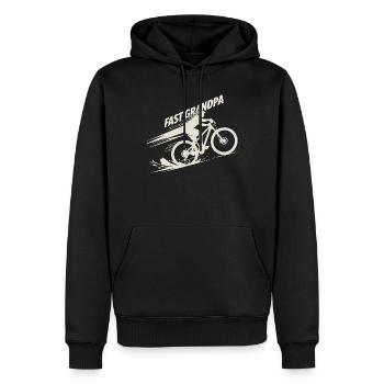 Vélo de montagne rapide pour grand-père E-Bike Cadeau pour grand-père - Sweat à capuche Premium bio Homme - noir - Devant - Nico (187cm)