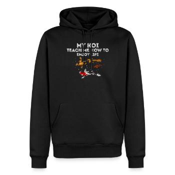 Ma carpe koï m’apprendre à profiter de la vie Paix Zen Humour - Sweat à capuche Premium bio Homme - noir - Devant - Nico (187cm)