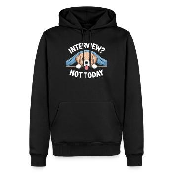 Lazy Labrador, Sleepy Puppy - Men’s Premium Organic Hoodie - black - Front - Nico (187cm)
