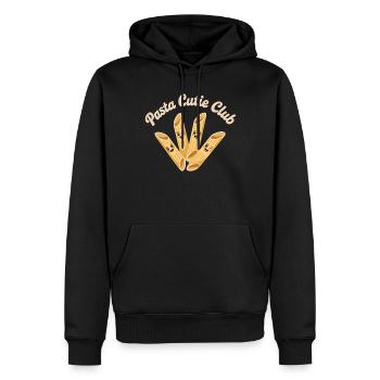 Club des Pâtes Mignonnes - Sweat à capuche Premium bio Homme - noir - Devant - Nico (187cm)
