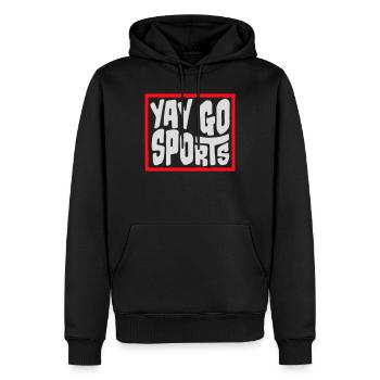 Yay Go Sports Sarkastisch Lustig Anti Sport Humor - Männer Premium Bio Hoodie - Schwarz - Vorne - Nico (187cm)