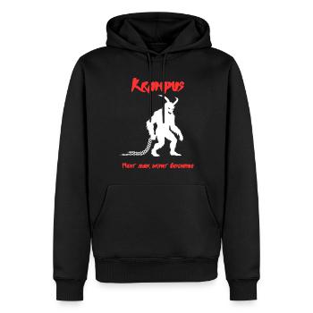 Krampus - Männer Premium Bio Hoodie - Schwarz - Vorne - Nico (187cm)