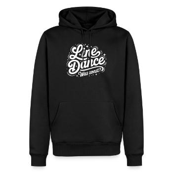 Danse en ligne Quoi d’autre ? - Sweat à capuche Premium bio Homme - noir - Devant - Nico (187cm)
