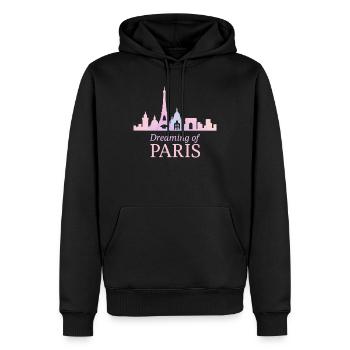 Paris Traumsilhouette - Männer Premium Bio Hoodie - Schwarz - Vorne - Nico (187cm)