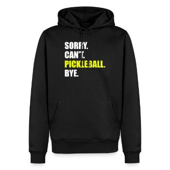 Sorry can't pickleball bye Pickleball Spieler - Männer Premium Bio Hoodie - Schwarz - Vorne - Nico (187cm)