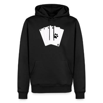 Cards Card Game Game of Life Symbols - Men’s Premium Organic Hoodie - black - Front - Nico (187cm)