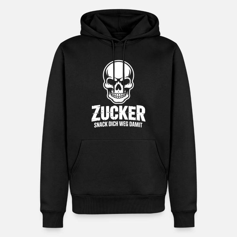 Conception de Snack Crâne de sucre - Sweat à capuche Premium bio Homme - noir