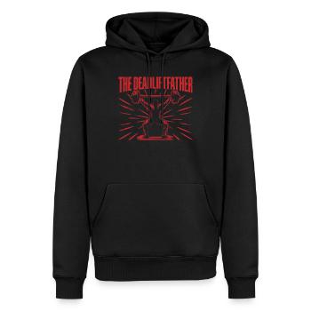 Fitness Motivation Bodybuilder The Deadliftfather - Männer Premium Bio Hoodie - Schwarz - Vorne - Nico (187cm)