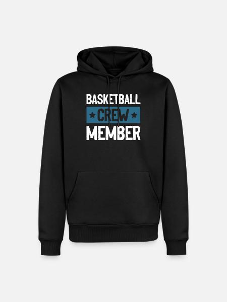 Équipe de basket-ball - Sweat à capuche Premium bio Homme - noir