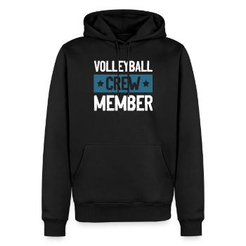 Équipe de volley-ball - Sweat à capuche Premium bio Homme - noir - Devant - Nico (187cm)