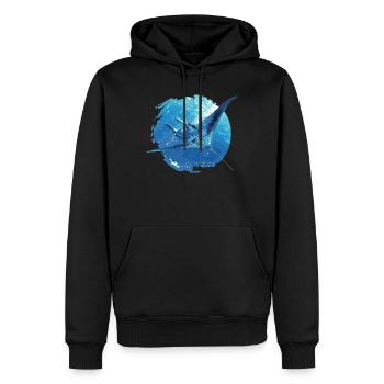 Rays Manta Rays - Men’s Premium Organic Hoodie - black - Front - Nico (187cm)