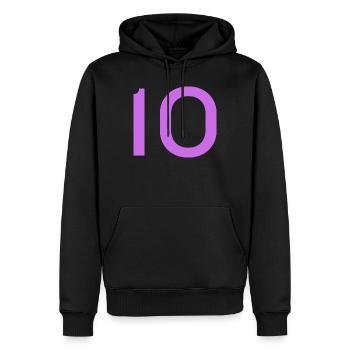 10 - Männer Premium Bio Hoodie - Schwarz - Vorne - Nico (187cm)