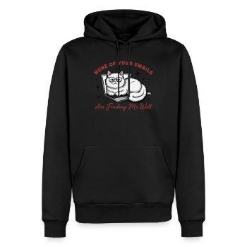 Gueule de bois sur l’ordinateur portable : Pas de courrier - Sweat à capuche Premium bio Homme - noir - Devant - Nico (187cm)