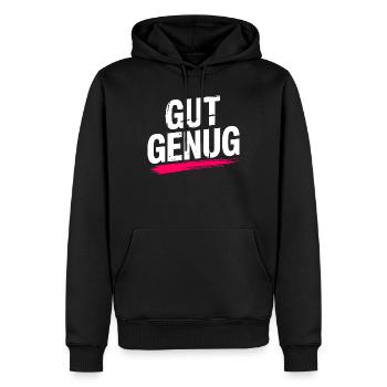 Gut Genug Selbstliebe Ich Bin Gut Genug Selbstwert - Männer Premium Bio Hoodie - Schwarz - Vorne - Nico (187cm)