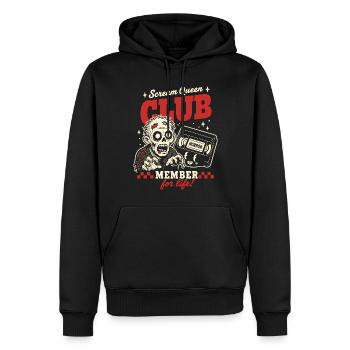 Fan d’horreur du Scream Queen Club - Sweat à capuche Premium bio Homme - noir - Devant - Nico (187cm)