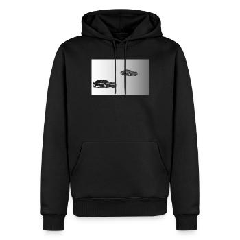 Auto - Sweat à capuche Premium bio Homme - noir - Devant - Nico (187cm)