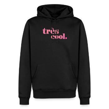 Très cool | Reste cool, déclaration - Sweat à capuche Premium bio Homme - noir - Devant - Nico (187cm)