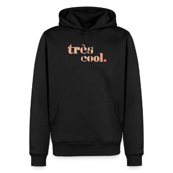très cool | Bleibe Cool Spruch Statement - Männer Premium Bio Hoodie - Schwarz - Vorne - Nico (187cm)