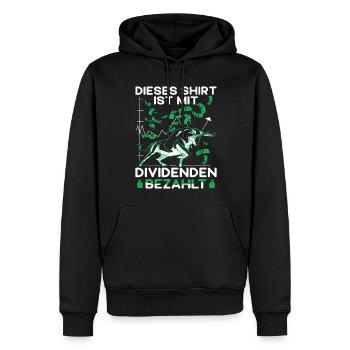 Aktien Dividenden Investor Börsen - Männer Premium Bio Hoodie - Schwarz - Vorne - Nico (187cm)