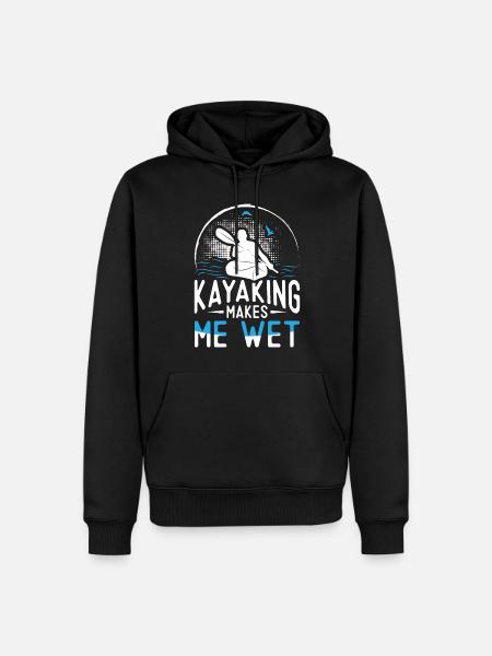 Le kayak me mouille - Kayak Kayaker - Sweat à capuche Premium bio Homme - noir